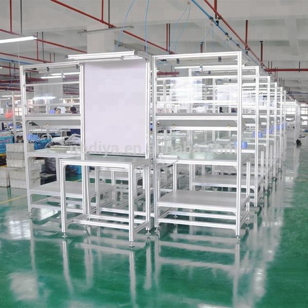 Aluminium Assembly Workbench Line DY3 , Electrical Worktable Bench For Light Industry