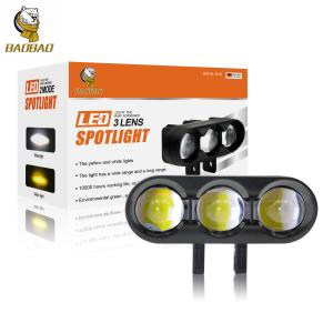Motocicleta Projector de cores amarelo branco Luz LED Actualização de Lâmpadas