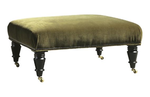Comfortable Button - Tufted Wooden Velvet Chaise Lounge Chair With Ottoman