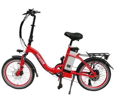 Aluminum Alloy 20 Inch Folding Electric Bike With 250W 8fun Motor Lithium Battery