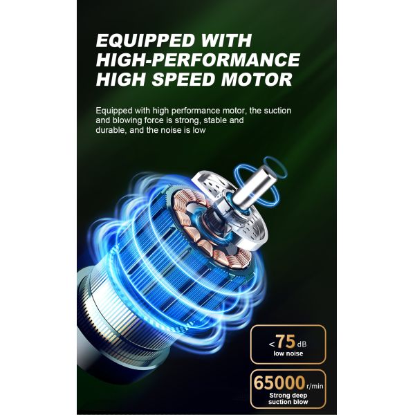 YANTU H13 5800PA 12V Mini Handheld Wet and Dry Portable Vacuum Car Home Wash Cleaner