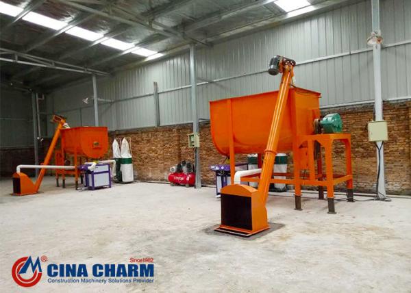Twin Shaft Dry Mortar Mixing Plant 40-60m2 Occupied Area For Building