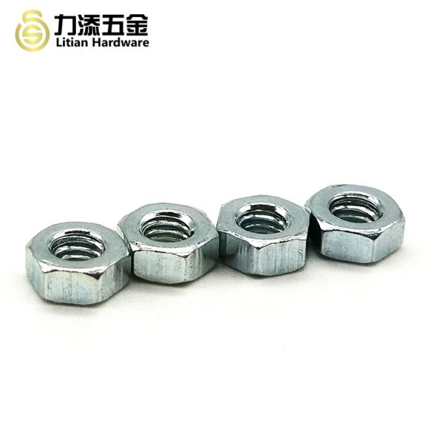 316 Stainless Steel Metal Hex Nut Zinc Flake Coated Chrome Plated M3
