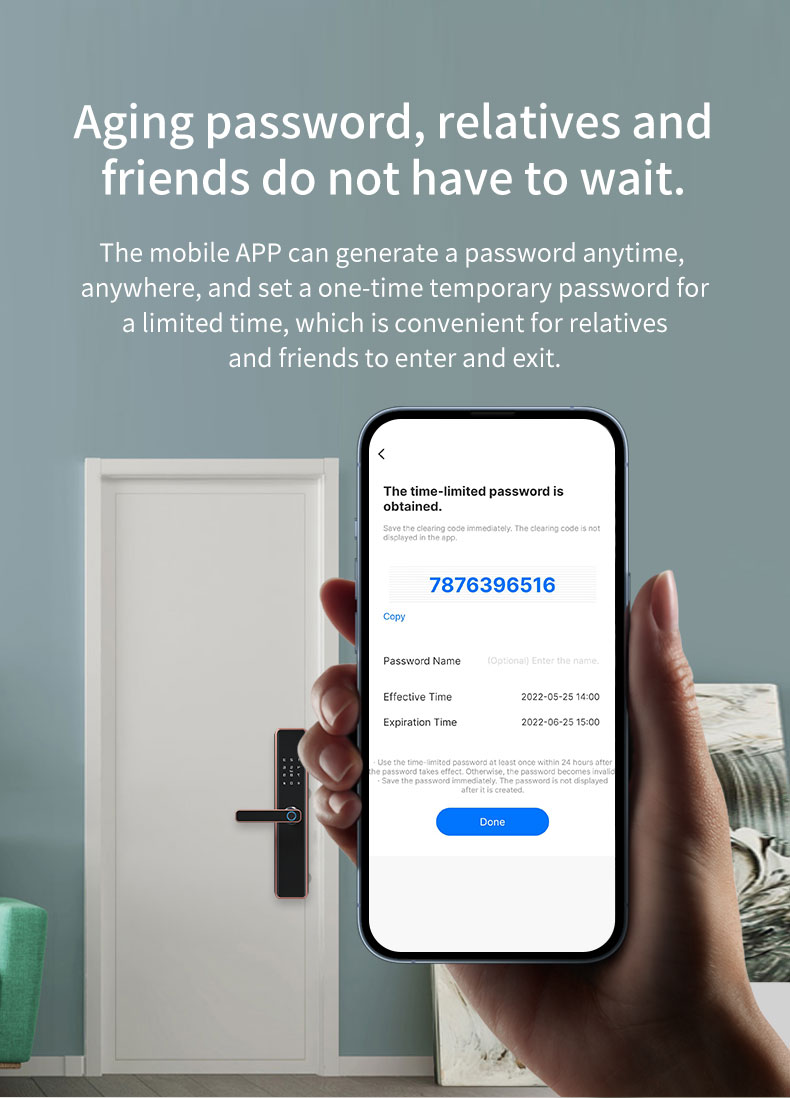 Замки отпечатка пальцев приложения WIFI Tuya умные с камерой Peephole