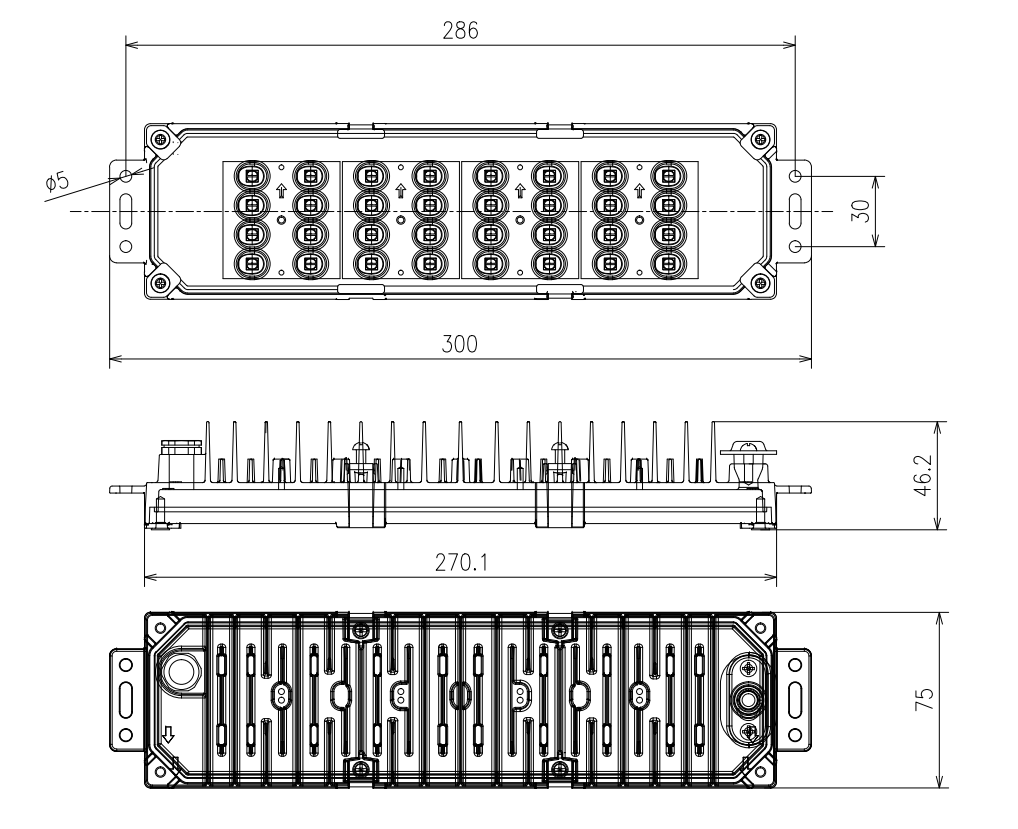 IP66 100w привело светильник потока тоннеля 11000 люменов