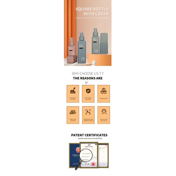 Wholesale 50ml 100ml 150ml Frosted Square Rectangle Lotion Hair Cuticle Oil Cream Spray Bottles