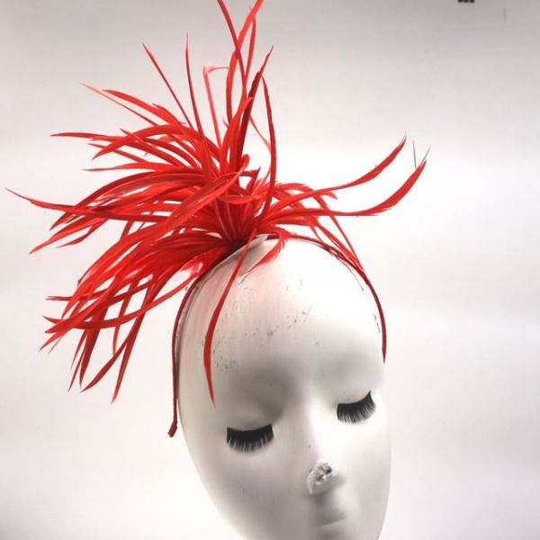 Decoración de fiesta montura de flores de plumas de ganso biot teñido con accesorio de alambre
