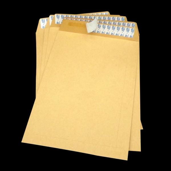 Custom Logo Kraft Paper Envelope Double-Sided Tape Sealing For Gift Packaging