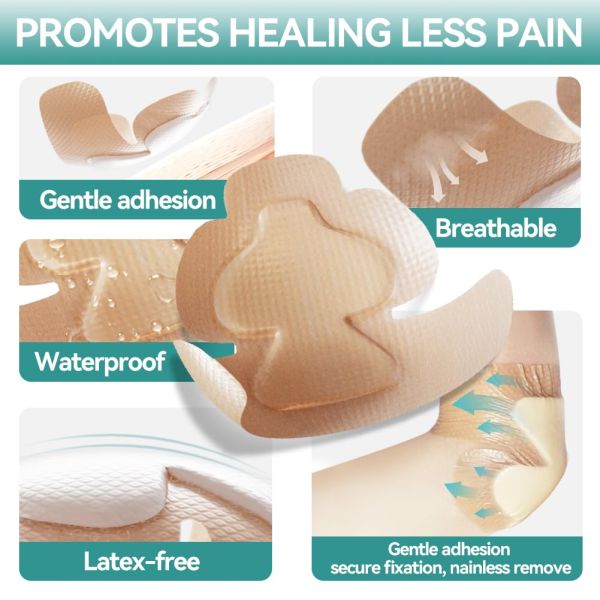 Large Waterproof Silicone Wound Dressing With Gentle Border For Bed Sore Leg Ulcer