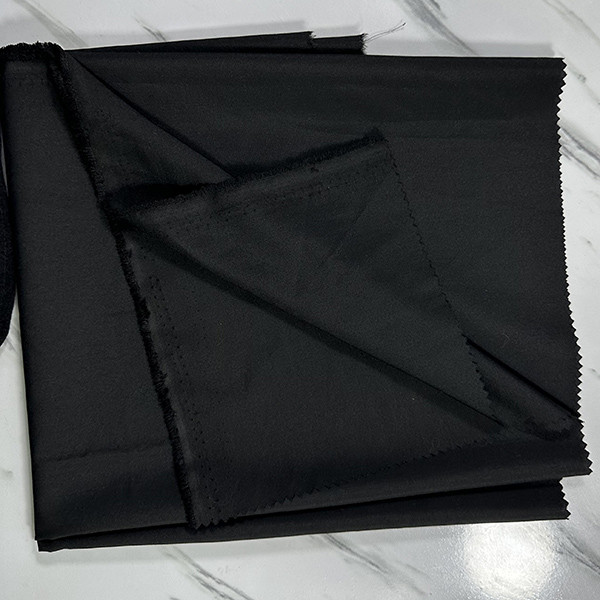 48X150D 100 Polyester Mens Robes Black Anti Wrinkle Fabric