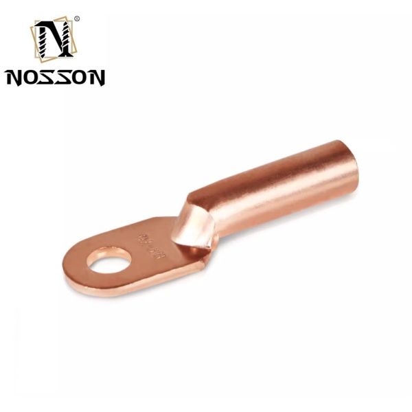 Collecting Wires Automotive 600v to 35 KV AWG Battery Tubular Cable Lug with Bell-end / Purple Copper Ring Terminal Lug Coated Tin