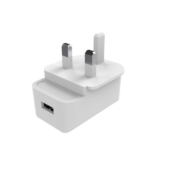 OEM ODM 5V2.4A UK USB Charger Plug with Single USB Port