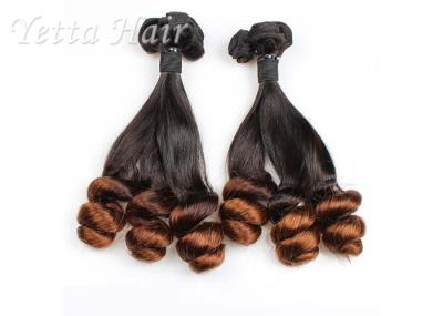 14 polegadas - cabelo de seda do Virgin de Funmi do chocolate de 16 polegadas com o dobro tirado