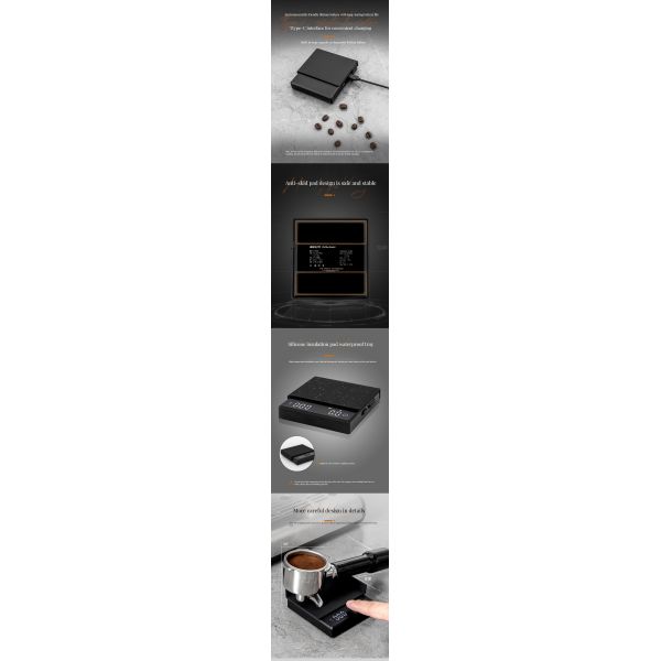 Digital Kitchen Scale for Precise Drip Coffee Weight Measurement in Electric Kitchen