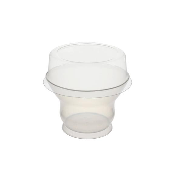 Disposable Party Transparent Mousse Tiramisu Cake Dessert Plastic Cups With Flat Top Lid