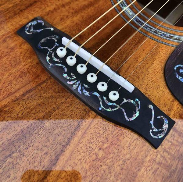 Top quality D45 KOA wood acoustic guitar, Solid spruce top, Abalone inlays etc