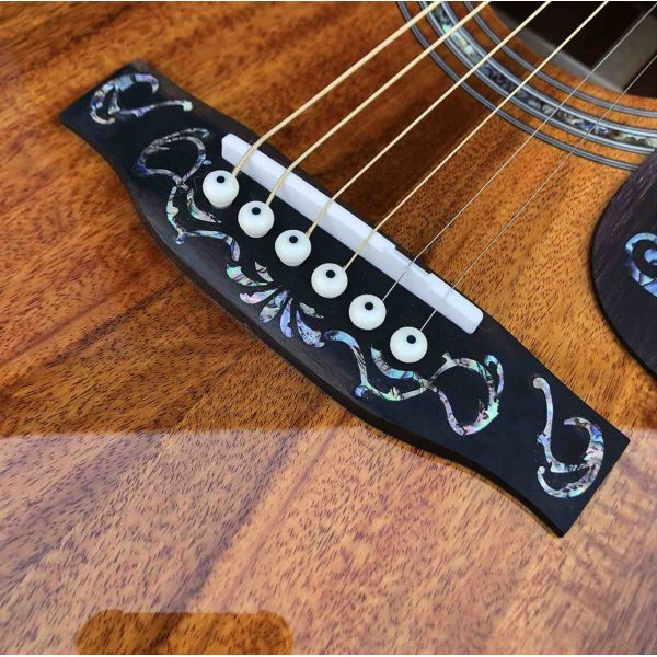 KOA wood classic acoustic guitar,Life tree Ebony Fingerboard,Abalone inlays and binding,China 41 inchs acoustic