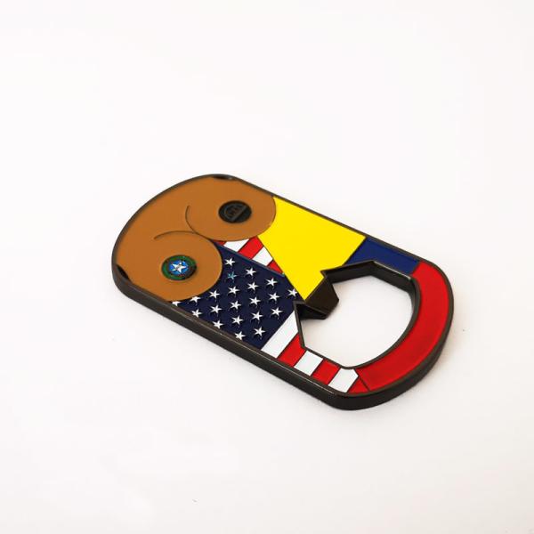 Black Nickel American Flag Metal Bottle Openers For Effortless Bottle Opening