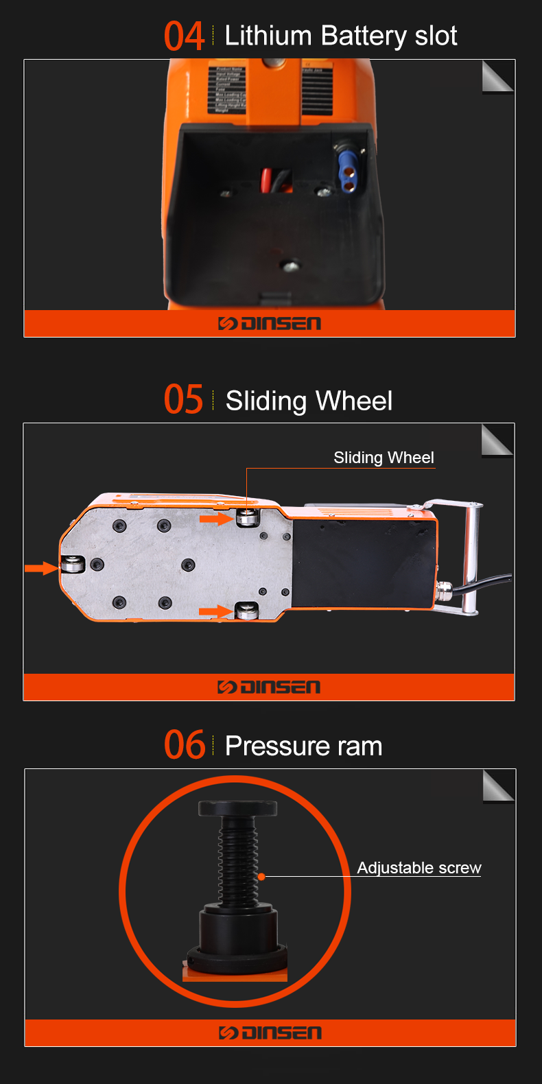 Тонна гидравлический Джек с задней ручкой, гидравлический Джек DC 24V 10 для тележки