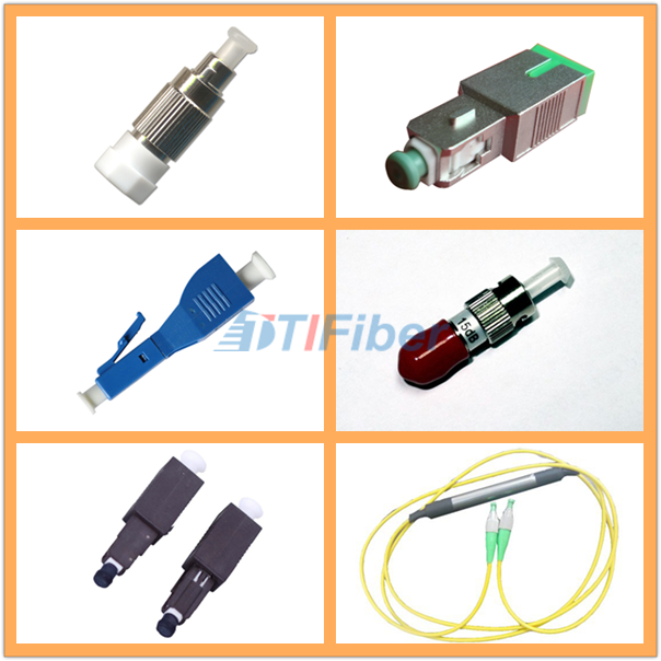 15dB SC UPC APC Fiber Optical Attenuator Female to Male Type Metal Housing