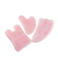 Pierre rose de Gua Sha de quartz de Jade Gua Sha Stone Rose de massage de corps de ROHS