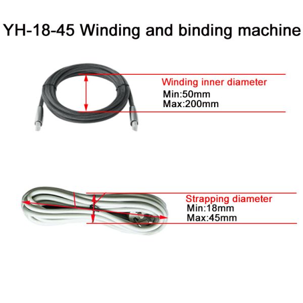 Máquina de enrolar fios de cabo plano semiautomática de 18-45 mm de diâmetro