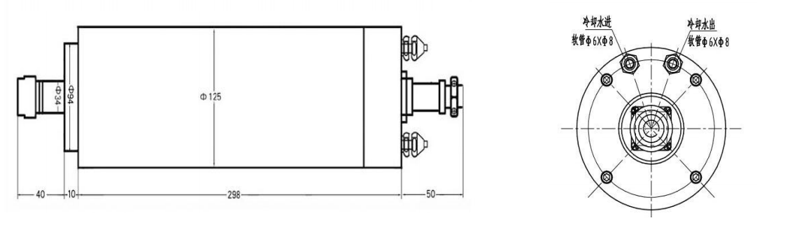 Gdz 125-5.5 мотор ER25 380VAC 125mm шпинделя 5,5 Kw гравировка 4 подшипников каменная