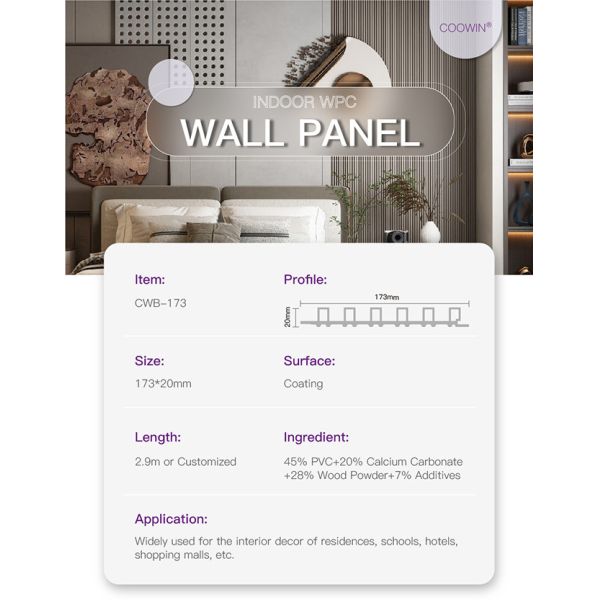 панель смолы обшивать панелями внутренней стены 173*20mm FSC влагостойкая