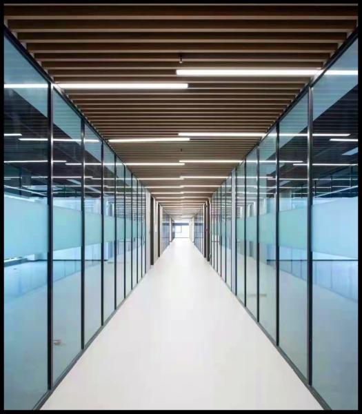 Contemporary Glazed Partition Glass Office Walls Panel Acoustic Insulation