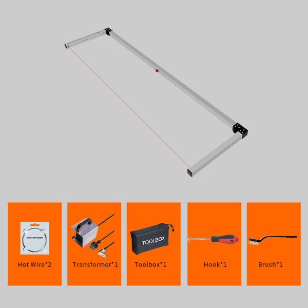 Aluminum Alloy Bow Type Heated Wire Foam Cutter 200W