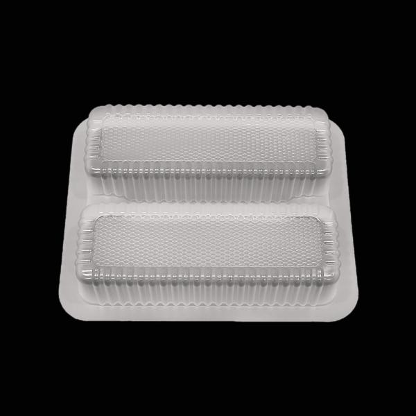 Customizable 2 Divider PP Tray for Frozen Dumplings Microwave-Safe and Frozen Safe Packaging