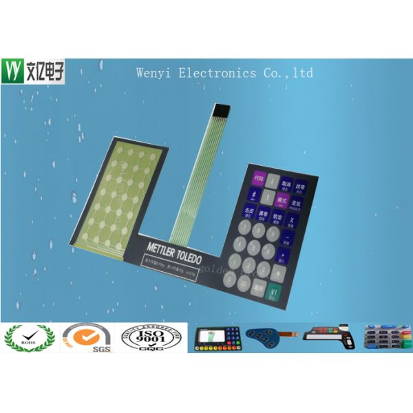 Round Key FPC Membrane Switch , Push Button FPC Membrane Switch For Electronic Scale