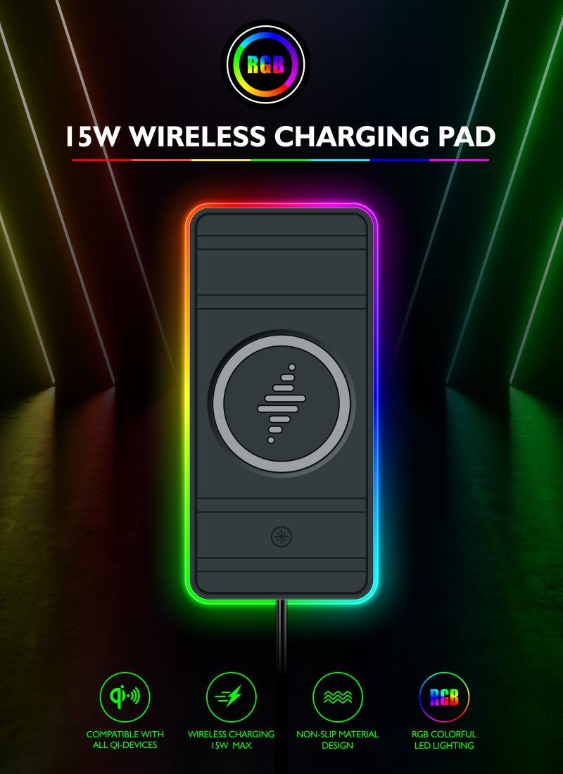 Совместимая с Apple и Samsung беспроводная зарядная панель для автомобилей 2 в 1 USB беспроводное зарядное устройство для автомобилей 15 Вт Быстрая зарядка
