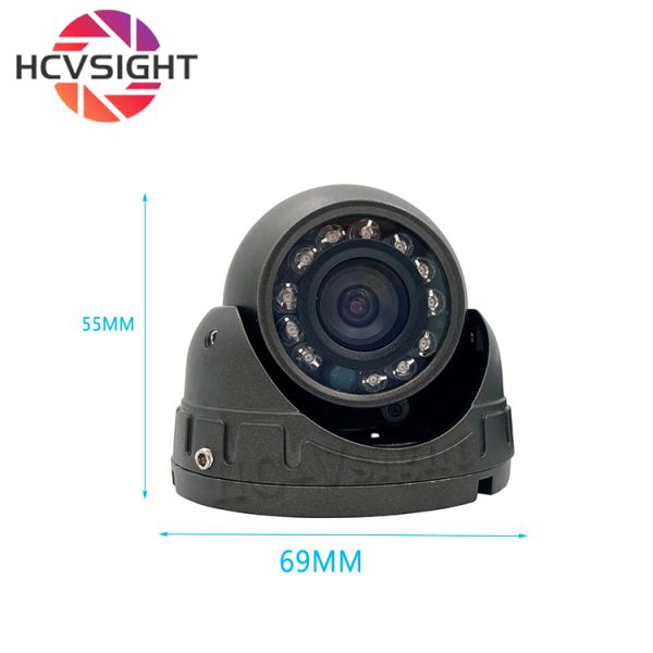 Cámara para coche USB 2MP HD con visión nocturna infrarroja y carcasa metálica tipo domo para monitorización