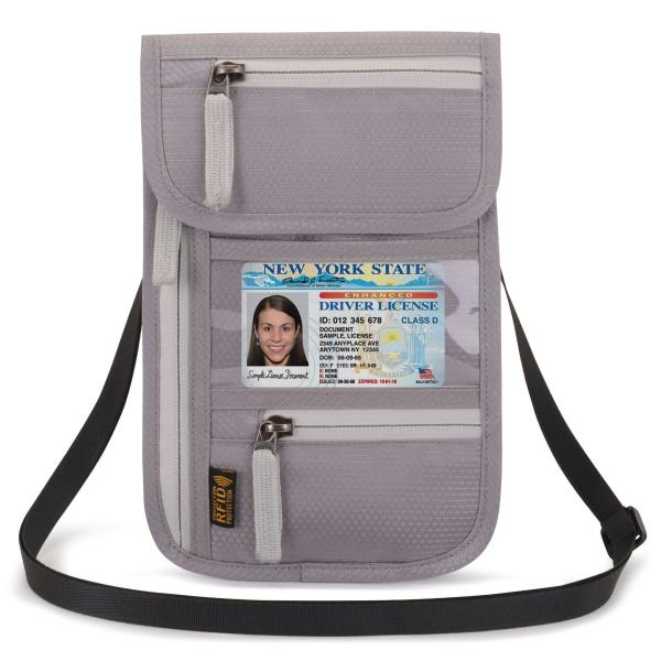 Wholesale Portable Passport Cover Bag Breathable Phone Wallets Unisex Zipper Shoulder Crossbody Bag