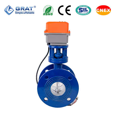 IoT Hard Seal Ventilation Butterfly Valve with Motorized Actuator for Automated Air Flow Control in HVAC Low Leakage Easy Integration OEM Support CE & ISO Certified
