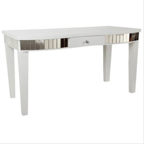 Antique Silver Mirrored Furniture Demilune Console Table Custom