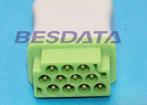 TP3008 Electrode Lead Wires , ECG Leads And Electrodes Green 11 - Pin Connector