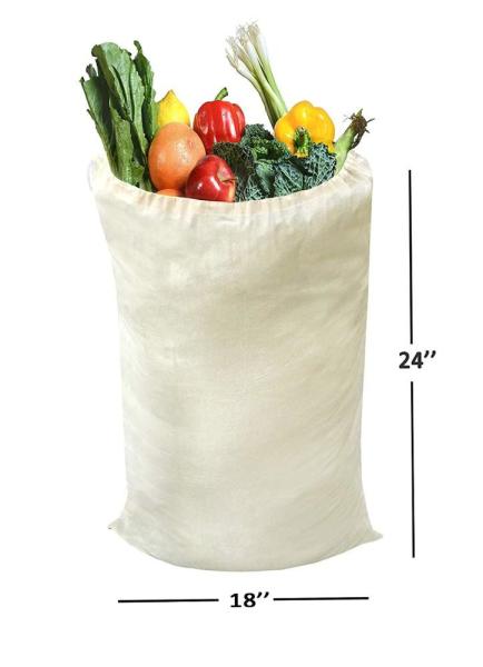 Eco Friendly Recycled Shopping Bag ,  Produce Cotton Vegetable Bags Daily Usage