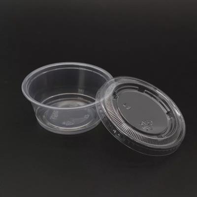 3.25 Oz PP Disposable Condiment Cups SGS Plastic Sauce Cup With Lid