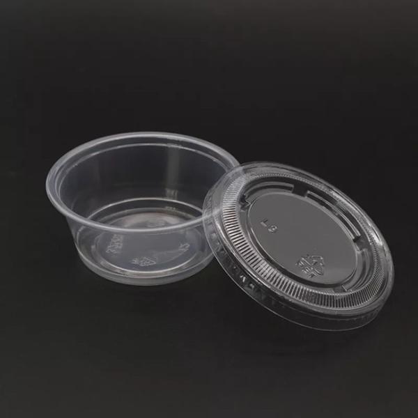 3.25 Oz PP Disposable Condiment Cups SGS Plastic Sauce Cup With Lid