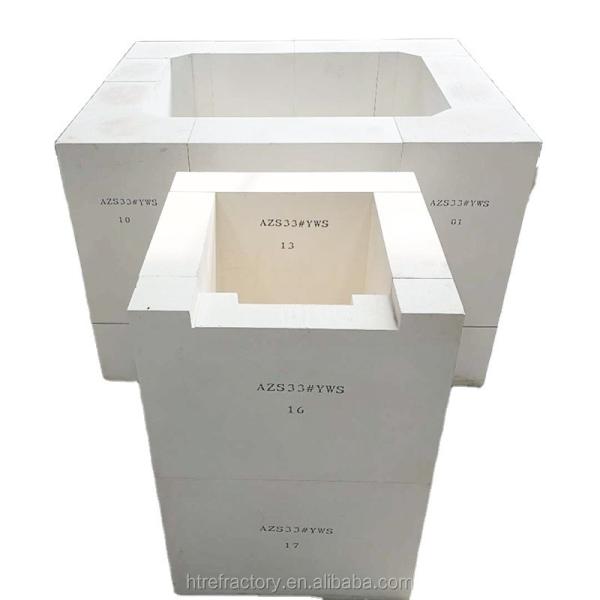 1.2-1.4% SiC Content Anti-Acid Alumina Azs Zirconia Corundum Ceramic Brick For Temperature Refractory Lining In Furnaces