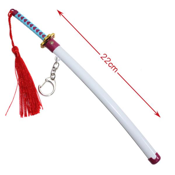 22cm Demon Slayer Sword keychain Mini Kanroji Mitsuri Anime Katana Metal