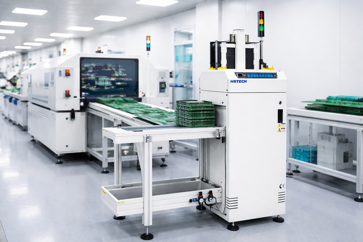 Automatic PCB Magazine Loader For SMT Production Line With SMEMA Compatible PCB Loader