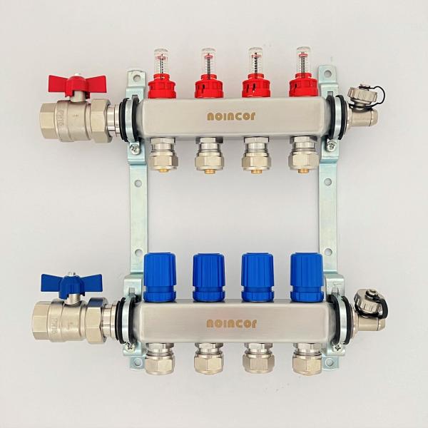 Stainless Steel Manifold Packages for Radiant Heating ,1 Manifolds with Zone Flowmeters
