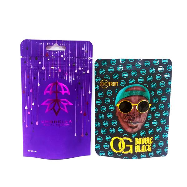 Embalagem resistente ao cheiro de alumínio 3.5g Saco de ervas daninhas Mylar com resistência à humidade