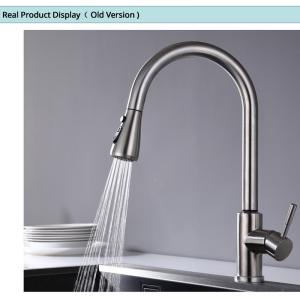 Swiveling Ball Joint 18/10 Stainless Single Hole Kitchen Faucet Brushed Nickel