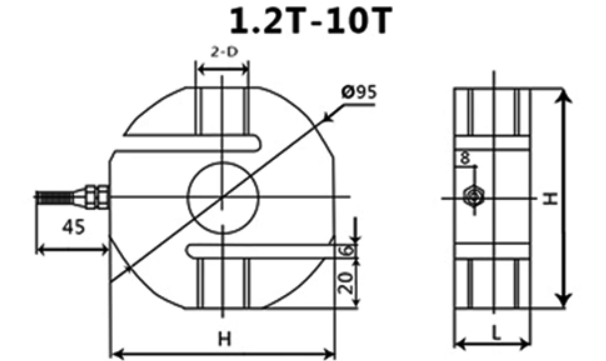 High Precision S Type Tension Compression Load Cell Aolly Steel 50kg - 300kg For Industrial Weighing