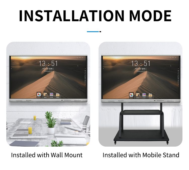 IBoard 4K 75 Inch Smart Whiteboard Lcd Interactive Touch Display for Teaching and Conference Interactive Flat Panel