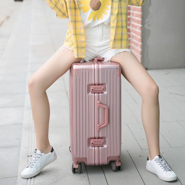 Aluminum frame trolley case 26 inch universal wheel suitcase luggage cosmetic case minimalist and luxurious good quality convenient travel 28 inches aluminum 
